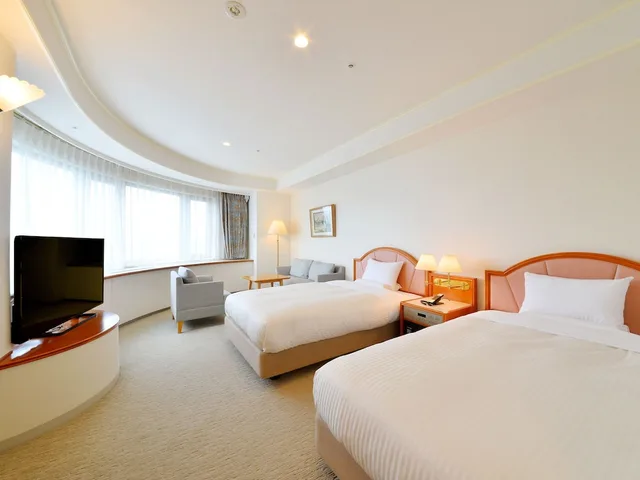 غرفة ديلوكس ركنية بسريرين منفصلين، Hakodate Kokusai Hotel 1/1