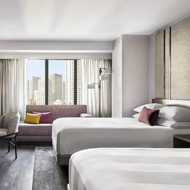 غرفة بإطلالة على المدينة بحوض استحمام لذوي الإعاقة، San Francisco Marriott Marquis 2/7