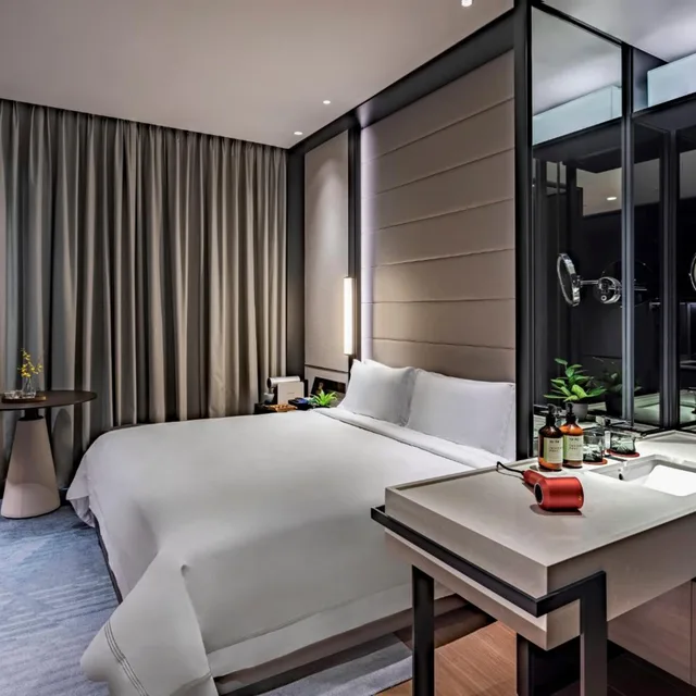 استوديو تنفيذي بسرير كينج مع دخول الصالة، Fraser Residence River Promenade Singapore 2/4