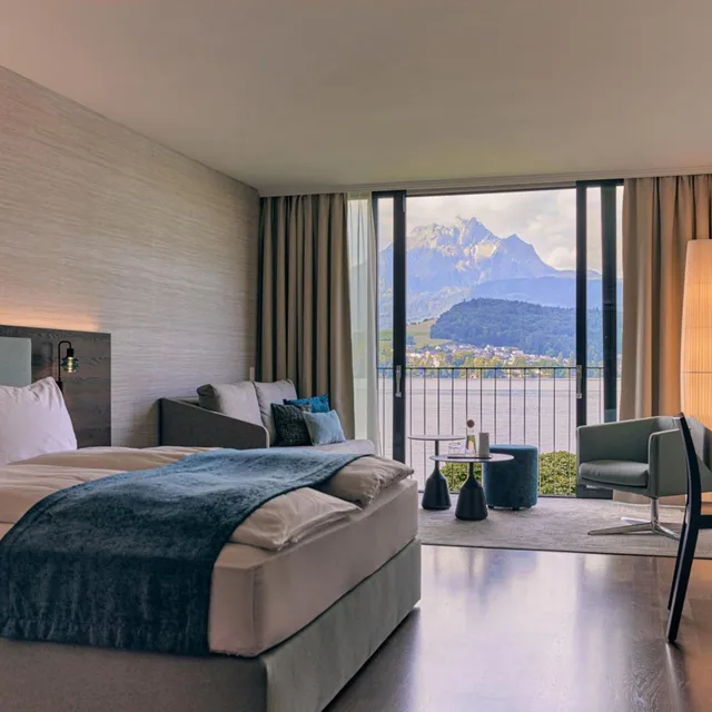 غرفة سوبيريور بإطلالة على البحيرة، Hermitage Lake Lucerne - Beach Club & Lifestyle Hotel 2/10