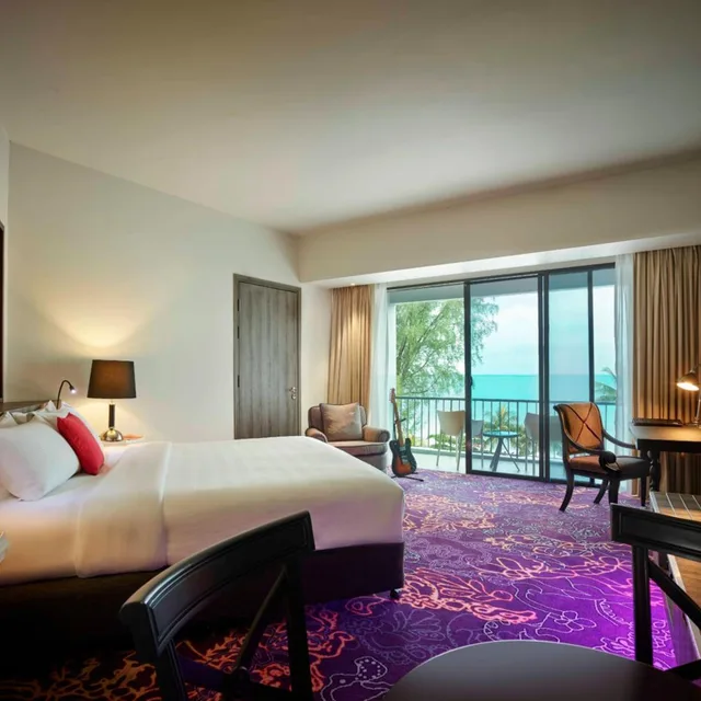 جناح استوديو بسرير مزدوج بإطلالة على البحر، Hard Rock Hotel Penang 1/4