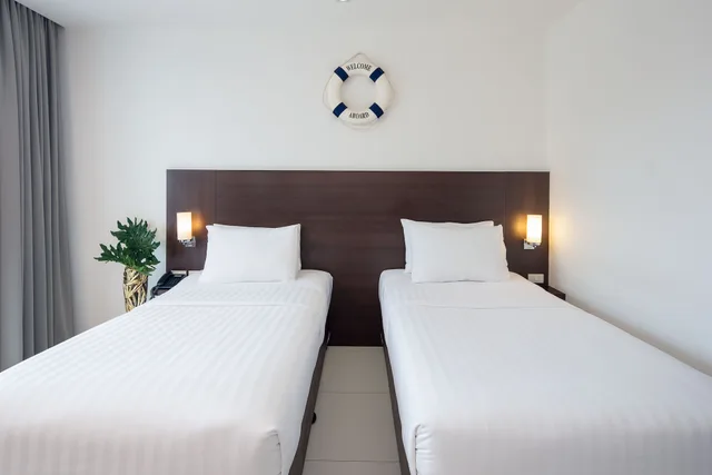غرفة ديلوكس بسريرين منفصلين بشرفة، Rodina Beach Hotel 8/10