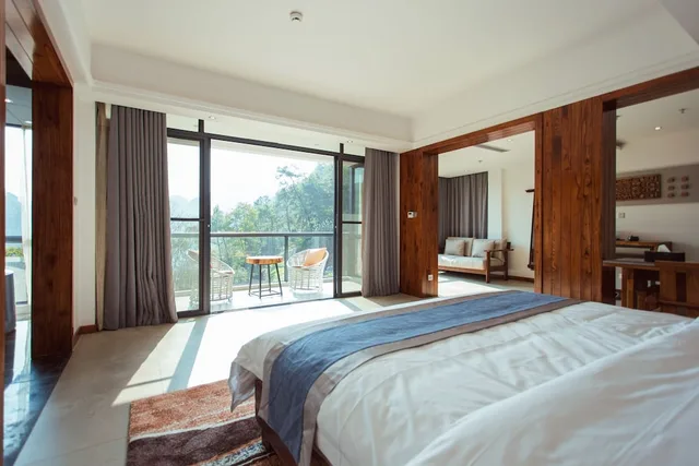غرفة تنفيذية بسرير كينج بإطلالة على النهر، Li River Retreat Guangxi 1/3