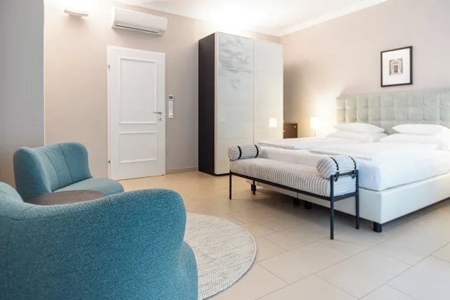 غرفة سوبيريور بسرير كينج بإطلالة على الحديقة مع أريكة، Hotel Spiess Spiess Appartement Pension 9/10