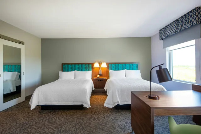 Suite, 2 Queen Beds, Hampton Inn and Suites Edmonton St. Albert, AB 2/5