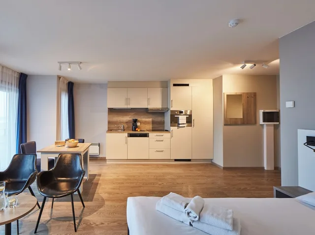 Studio, Double Bed, Partial Sea View, No Balcony، Holiday Suites Blankenberge 8/10