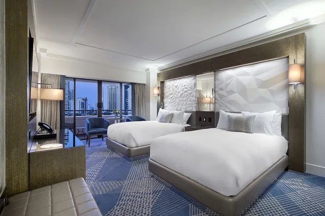 غرفة ديلوكس ركنية بسريرين مزدوجين بشرفة، The Star Grand Gold Coast 1/2