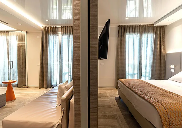غرفة ديلوكس بسرير مزدوج أو سريرين منفصلين، Hotel Savini 3/6