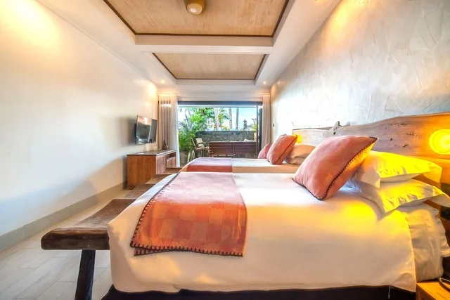 غرفة ديلوكس بسريرين منفصلين بإطلالة جزئية على البحر، Bombora Medewi Wavelodge 1/4