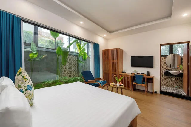 غرفة ديلوكس بسرير كينج بإطلالة على الحديقة، Gia Huy Riverside Hotel Hoi An 3/10