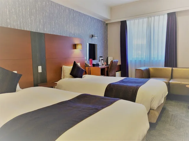 غرفة بسريرين منفصلين للمدخنين، Hotel Grateful Takachiho 1/2