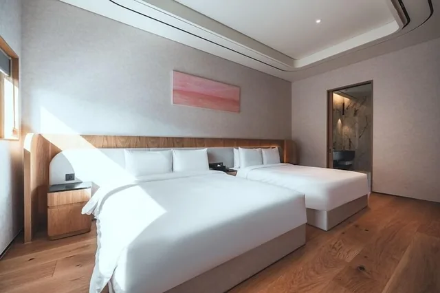 جناح بريميوم بسرير كينج وسرير كوين بإطلالة على البحر بمسبح خاص، Mer de l'aube Hotel 2/5