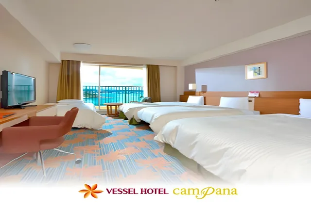 غرفة قياسية ثلاثية بثلاثة أسرّة، Vessel Hotel Campana Okinawa 2/2