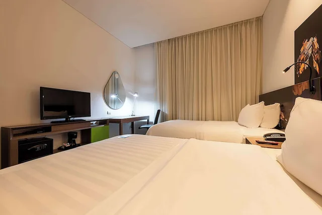 غرفة بسريرين منفصلين بإطلالة على المدينة لذوي الإعاقة، Hampton by Hilton Cartagena 2/4