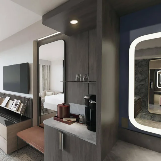 غرفة بسرير كينج بحوض استحمام لذوي الإعاقة، JW Marriott Charlotte 7/8