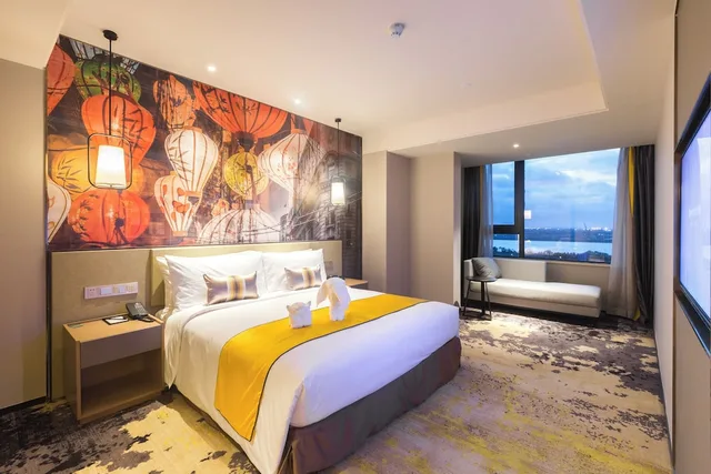 غرفة بريميوم بسرير كينج، The Qube Hotel Shanghai Sanjiagang 1/1