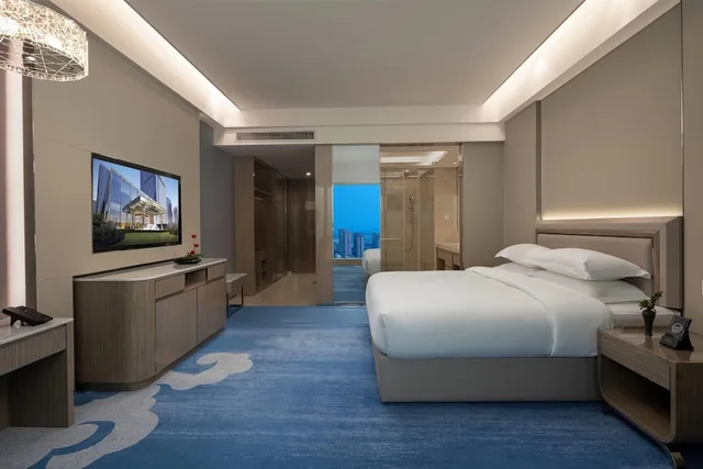 غرفة ديلوكس بسرير كينج بإطلالة على البحيرة، Wyndham Shaoxing Keqiao 3/5