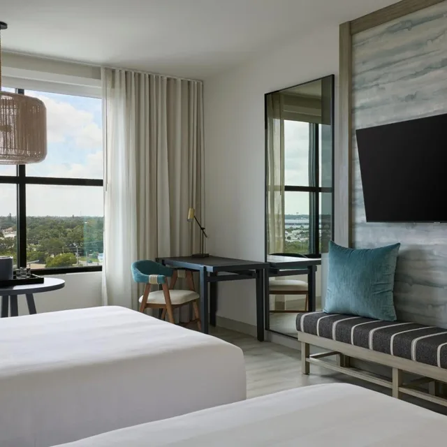 غرفة بسريرين كوين بإطلالة على النهر، Palmetto Marriott Resort & Spa 2/7