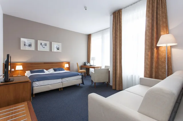 غرفة ديلوكس بسرير كوين مع أريكة، CAROL HOTEL 2/5