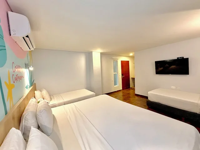 غرفة قياسية رباعية بسريرين مزدوجين، Hotel Caribbean Cartagena 6/10