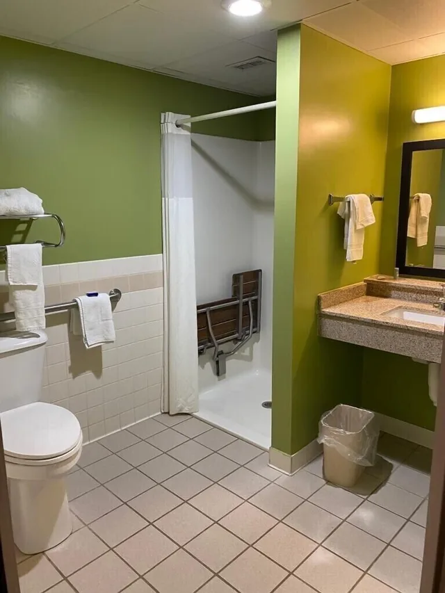 غرفة بسرير كوين لذوي الإعاقة، American Inn and Suites Peosta, IA 4/4