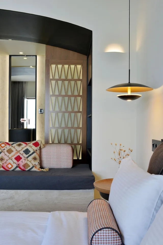 جناح ديلوكس بسرير كوين مع أريكة بجاكوزي، Aktaion Beach Boutique Hotel and Spa 5/6