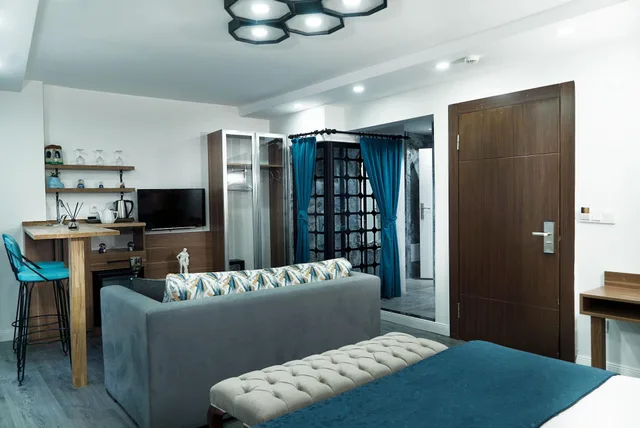 غرفة ديلوكس بسرير مزدوج بإطلالة على المدينة، Taksim Yazici Residence 5/10