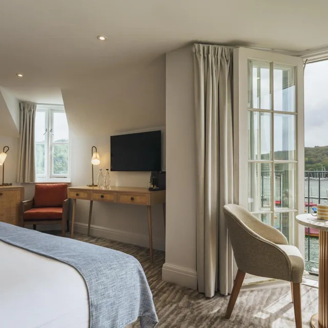 غرفة بسرير كينج، The Old Quay House Hotel 3/7