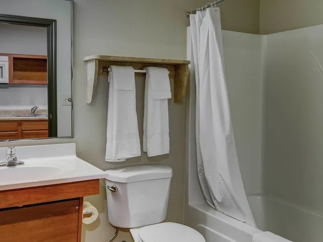 غرفة قياسية بسرير مزدوج بحوض استحمام لذوي الإعاقة، WoodSpring Suites Columbus Urbancrest 3/3