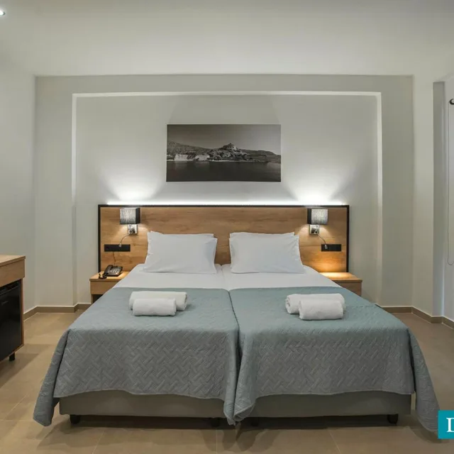 غرفة ديلوكس بسريرين منفصلين، Kalia Beach Hotel 3/7
