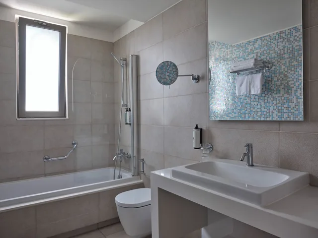 1 Bedroom, Suite, Queen Bed, Partial Sea View, 2 Sofa, Atlantica Mikri Poli Rhodes 2/2