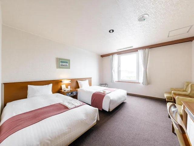 غرفة كبيرة بسريرين منفصلين، Abashiri Central Hotel 3/6