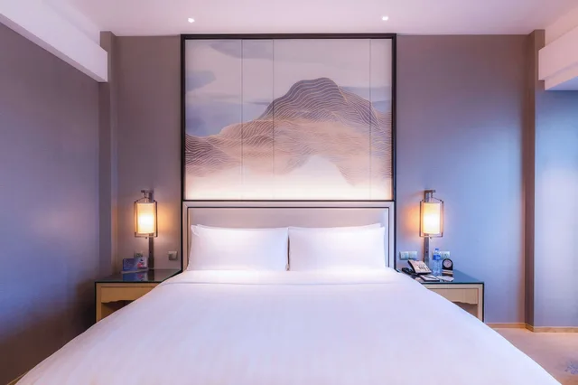 غرفة ديلوكس بسرير كينج بإطلالة على البحر، Shangri La Xiamen 5/10