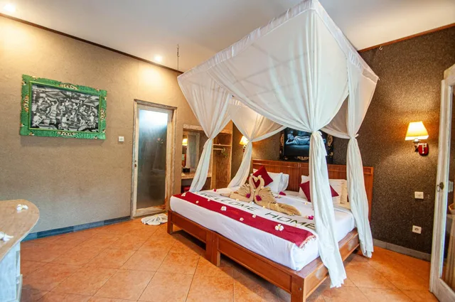 غرفة ديلوكس بسرير مزدوج أو سريرين منفصلين، Kubuku Eco Dive Lodge And Yoga 3/8