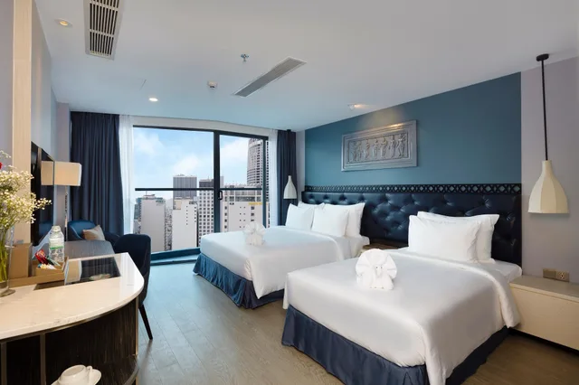 غرفة غراند ثلاثية بسرير مزدوج وسرير فردي، Erica Nha Trang Hotel 1/1