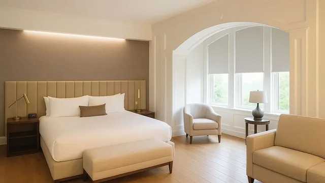 غرفة بريميير بسرير كينج بشرفة، The Abbey Inn & Spa 1/2