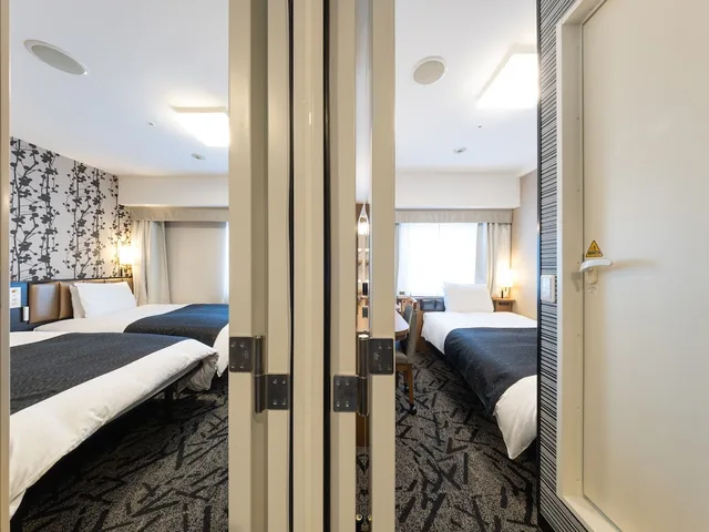 غرفة متصلة بسريرين منفصلين، APA Hotel Tennouji-Ekimae 1/4