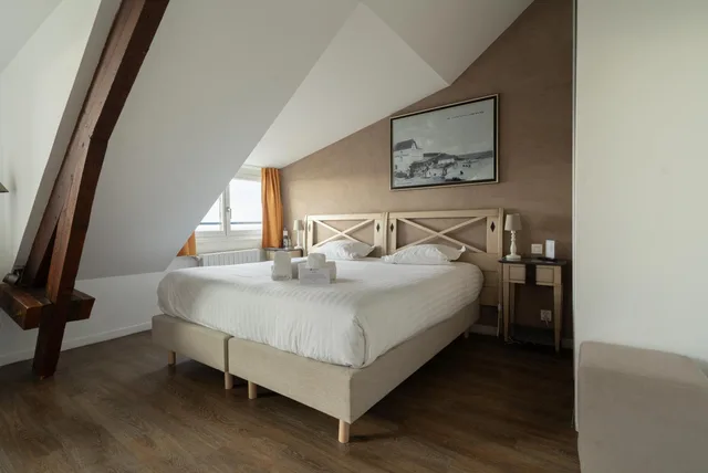 غرفة سوبيريور بإطلالة على البحر، Best Western Hotel De La Plage 7/10