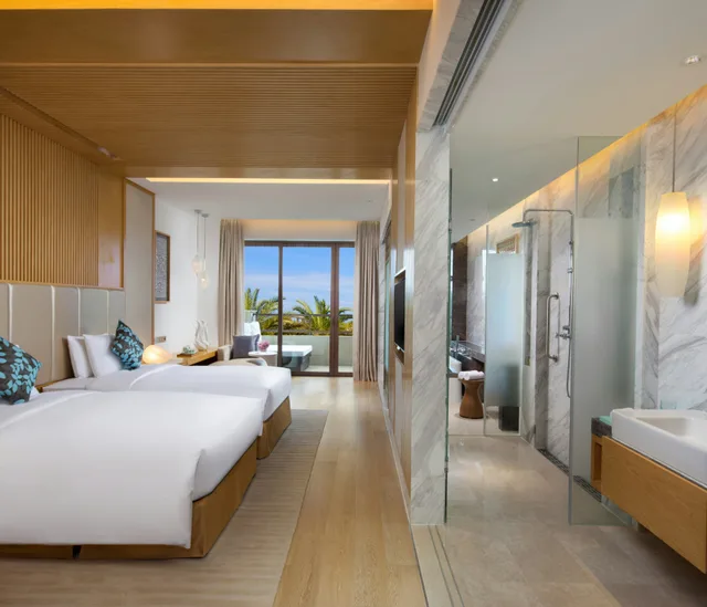 غرفة ديلوكس بسريرين منفصلين، Thousand Cranes Sanya Yazhou Bay Int'l Exchange Centre, Curio by Hilton 2/3