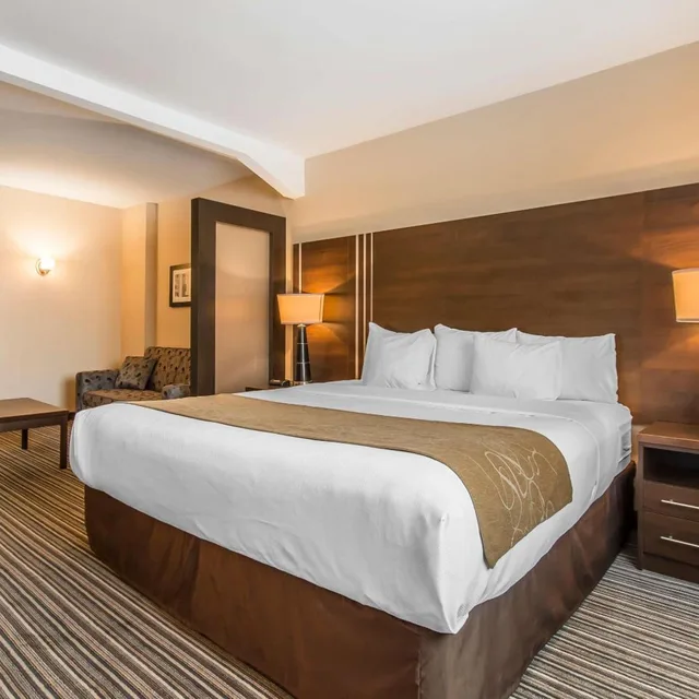غرفة بسرير كينج مع أريكة، Comfort Suites Downtown Montreal 2/8