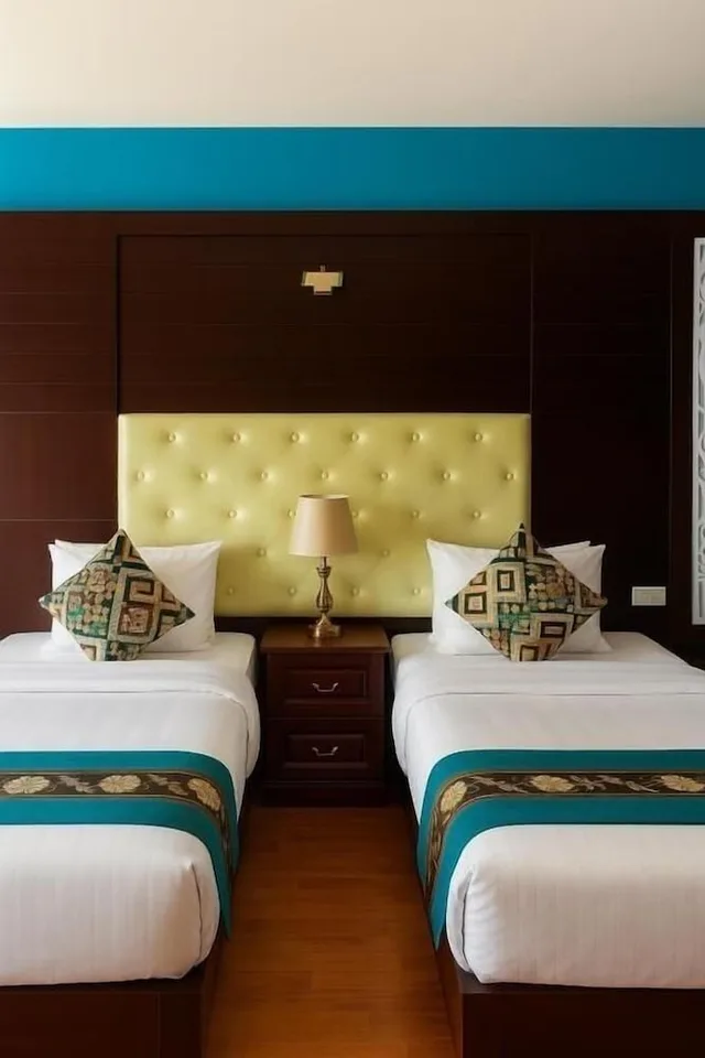 غرفة ديلوكس بسريرين منفصلين بإطلالة على الجبل، Sapa Elegance Hotel 10/10