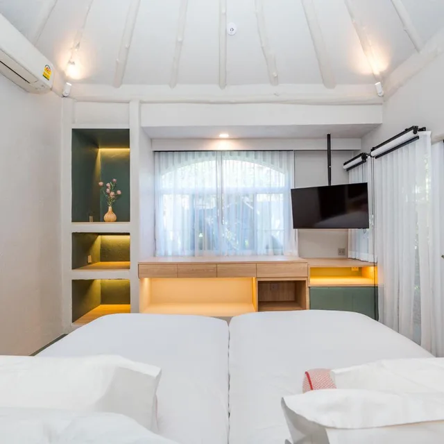 غرفة ديلوكس بسرير مزدوج أو سريرين منفصلين بإطلالة على الحديقة، Supatra Hua Hin Resort 1/10