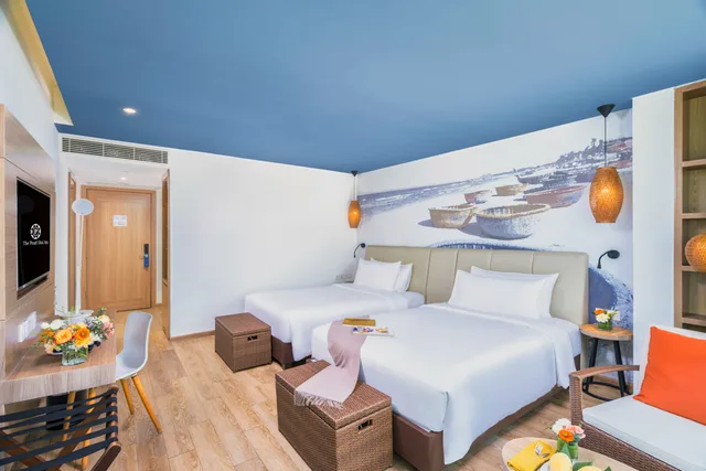 غرفة ديلوكس بسريرين منفصلين بإطلالة على المدينة، The Pearl Hoi An 2/4