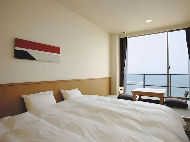 غرفة بسرير كينج بإطلالة على البحر بأرضية تاتامي، Bayside Square Kaike Hotel 1/1