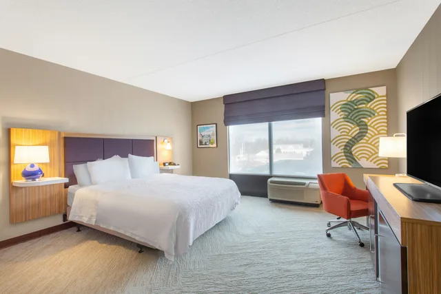 غرفة بسرير كينج لذوي الإعاقة، Hampton Inn & Suites Albany-Airport 1/1