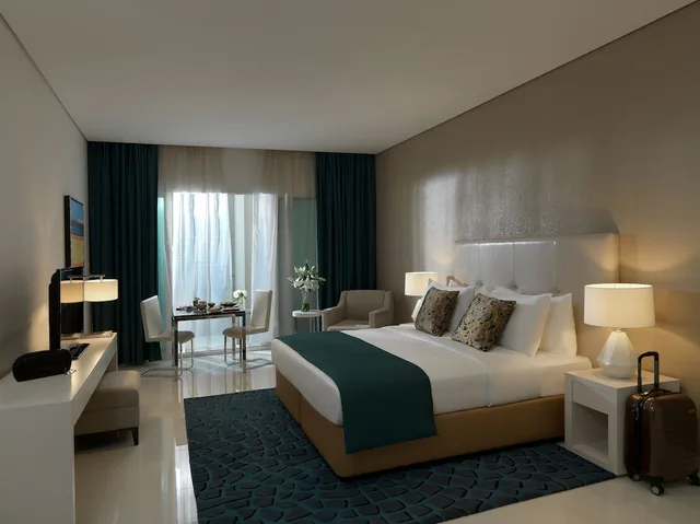 Deluxe, King Bed, City Skyline View, Kitchenette، DAMAC Maison Cour Jardin 1/4