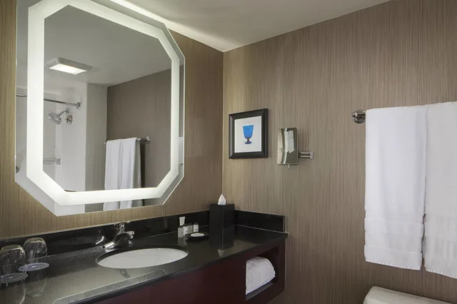 غرفة كلوب بسرير كينج مع أريكة، Sheraton DFW Airport Hotel 2/2