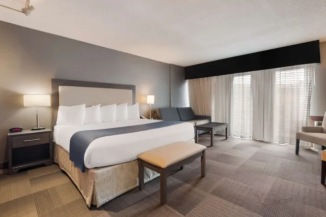 غرفة قياسية بسرير كينج مع أريكة بمطبخ صغير، Best Western St Catharines Hotel Conference Centre 1/7