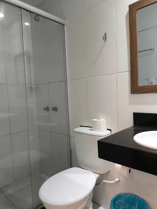 غرفة ثلاثية بسرير كوين وسرير فردي بإطلالة على البحر، Hotel Luar De Itapua 9/10