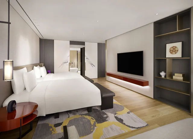 جناح ركني بسريرين منفصلين بإطلالة على الجبل، Grand Hyatt Jeju 3/7